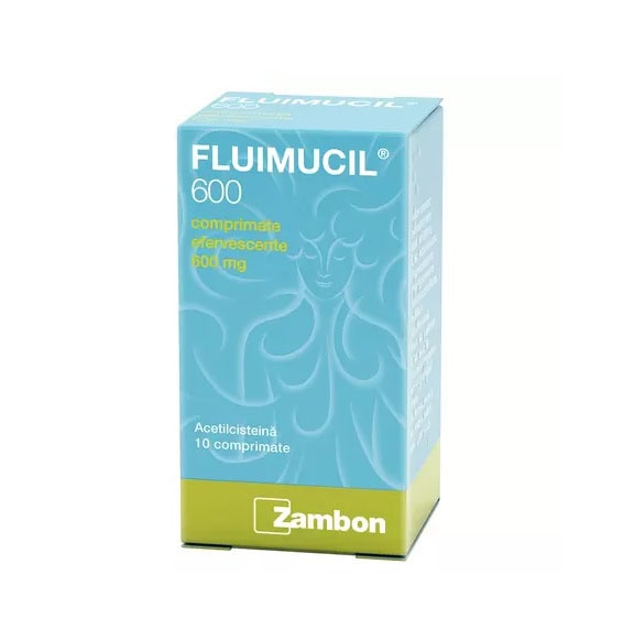 Tablete pentru flebitis fluimucil 600mg.