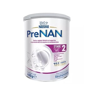 PreNAN Stage 2. Imagine cu hrană pentru bebeluși, supliment pentru sănătatea copilului mic.