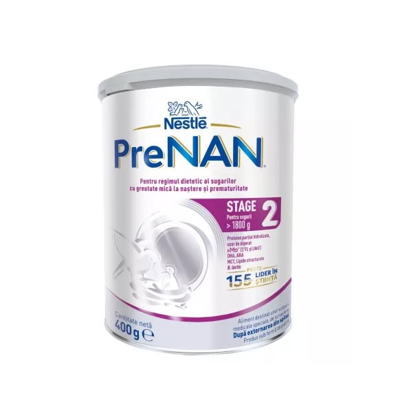 PreNAN Stage 2. Imagine cu hrană pentru bebeluși, supliment pentru sănătatea copilului mic.