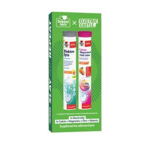 Pachet Aniversar Electrolyte, 15 Comprimate Efervescente + Ca+Mg+Zn+Se, 15 Comprimate Efervescente Electric Castle, Doppelherz