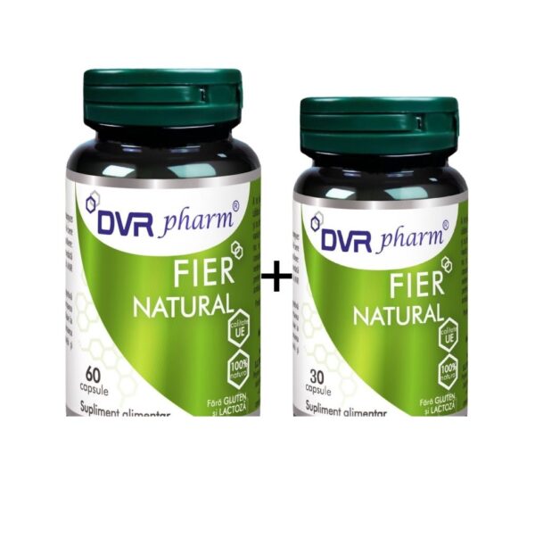 Pachet Fier Natural 60 + 30 Capsule, DVR Pharm