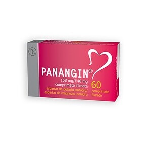 Cutie cu comprimate Panangin Forte pentru sănătate cardiacă.