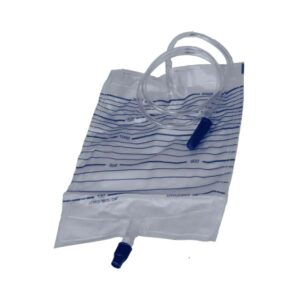 Pungă de urinare medicală, sterilă, cu tub și supapă pentru monitorizarea urinii în spital și acasă.