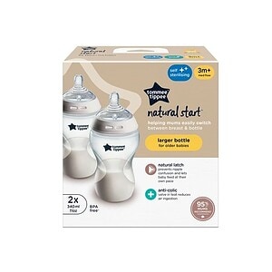 Pompeu Natural Start. Sistem de alăptare pentru mame și bebeluși, fără BPA, cu valvă anti-colici, recomandat de 95% dintre mame.