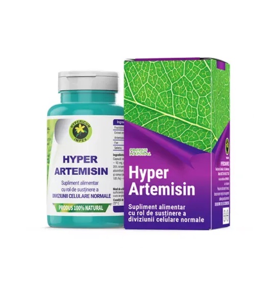 Supliment Alimentar cu Rol de Sustinere a Diviziunii Celulare Normale Hyper Artemisin, 60 Capsule, Hypericum