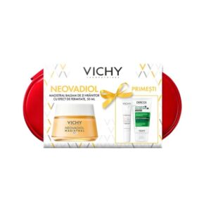 Trusa Balsam de Zi Hranitor cu Efect de Fermitate Neovadiol Magistral, 50 ml + Fluid cu SPF 50+ Capital Soleil, 15 ml + Sampon Anti-Matreata Dercos, 50 ml, Vichy