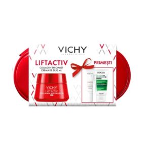 Trusa Crema de Zi Liftactiv Collagen Specialist 16, 50 ml + Fluid cu SPF 50+ Capital Soleil, 15 ml + Sampon Anti-Matreata Dercos, 50 ml, Vichy