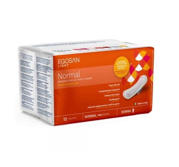 Absorbante incontinenta urinara Egosan Light, 12 bucăți, pentru femei, normal, protecție eficientă.