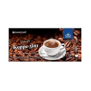 Cafea vegană Koppe, 15 plicuri pentru o băutură energizantă și sănătoasă.