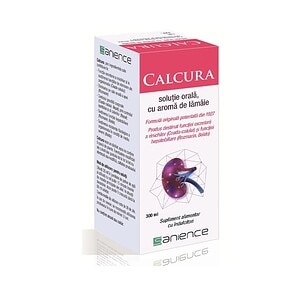 Soluție orală Calcura cu aromă de lămâie, 300ml, pentru sănătate digestivă.