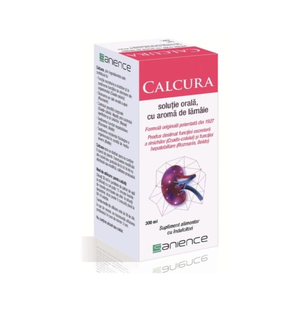 Soluție orală Calcura cu aromă de lămâie, 300ml, pentru sănătate digestivă.