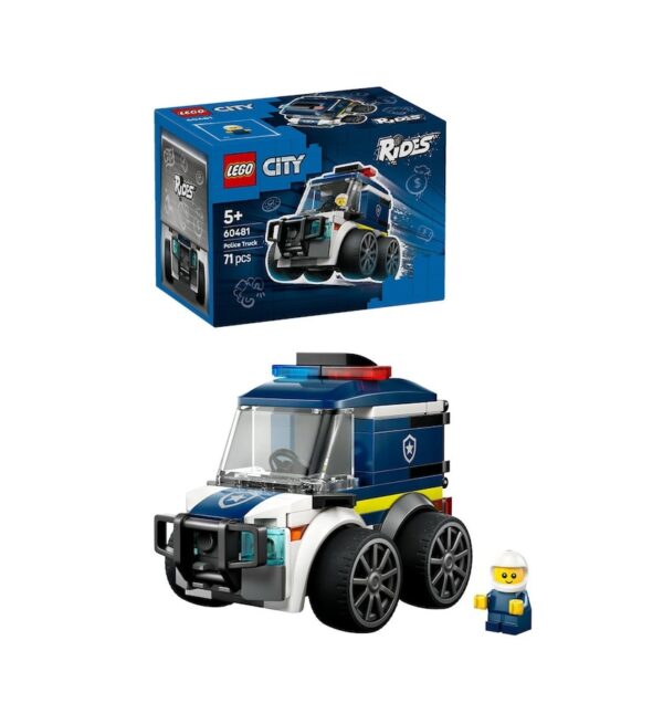 Lego City camionetă de pompieri, 67 piese, jucărie pentru copii peste 5 ani.