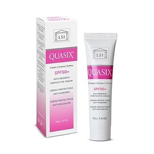 Roșeață Quasix SPF50+ pentru piele sensibilă, protecție împotriva iritațiilor și roșeței.