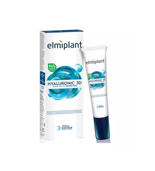 Crema Antirid Pentru Ochi, Hyaluronic 3D, 15 ml, Elmiplant