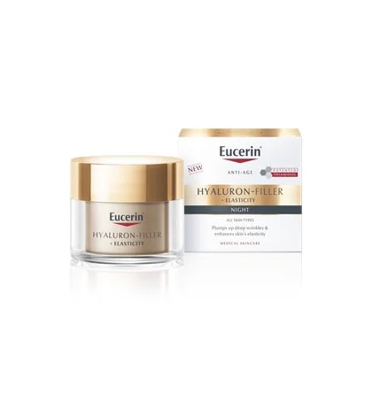 Filler Eucerin, cremă de noapte pentru elasticitate și hidratare a pielii.