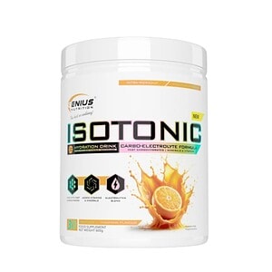 Echipament pentru hidratare cu electroliti si carbohidrati, gust mandarina, ideal pentru sportivi.