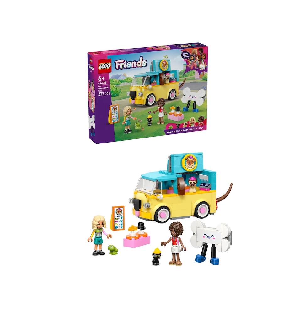 Furgoneta cu Accesorii pentru Animale de Companie, 237 Piese, Lego Friends