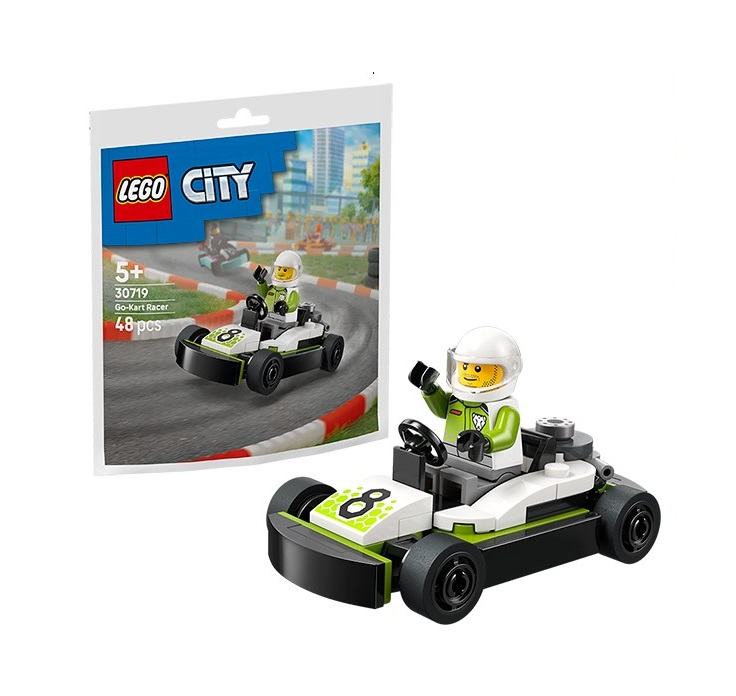 Go-Kart si Pilot, 38 Piese, Lego City