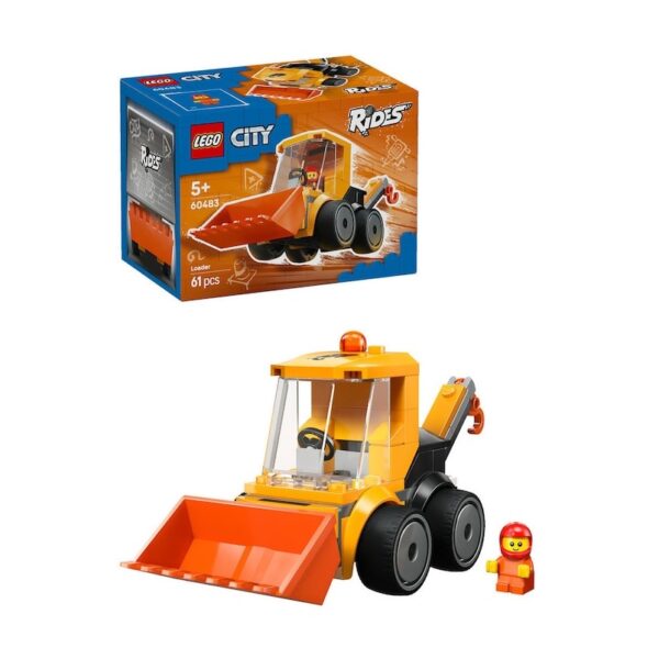 Mașină de construcții Lego City cu 61 piese, ideală pentru jocuri creative și dezvoltarea abilitățil.
