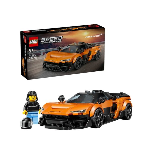 Mașinuță Lego McLaren W1, 287 piese, Lego Speed Champions, model de colecție pentru pasionați de maș.