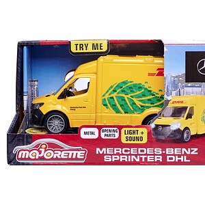 Benz Sprinter DHL, jucărie pentru copii, model de colecție Majorette.