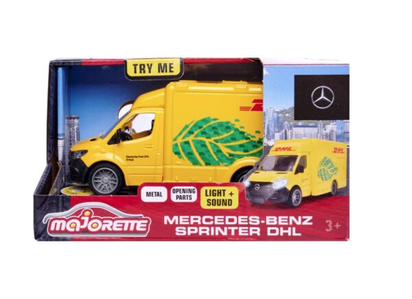 Benz Sprinter DHL, jucărie pentru copii, model de colecție Majorette.