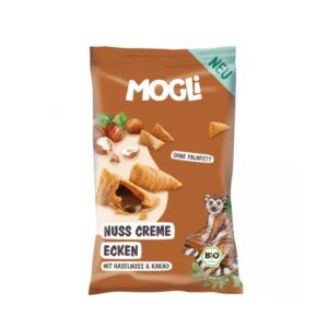 Mini Pernute Crocante Bio Umplute cu Crema de Cacao si Alune, 30 g, Mogli