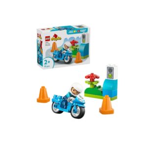 Motocicleta Albastra de Politie, 11 Piese, Lego Duplo