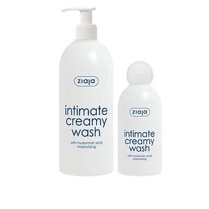 Gel intim cremos Ziaja cu acid hialuronic, pachet 700ml pentru hidratare și îngrijire delicată.
