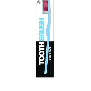 Periuță de dinți extra soft, culoare albastru deschis, pentru o igienă delicată a gingiilor.