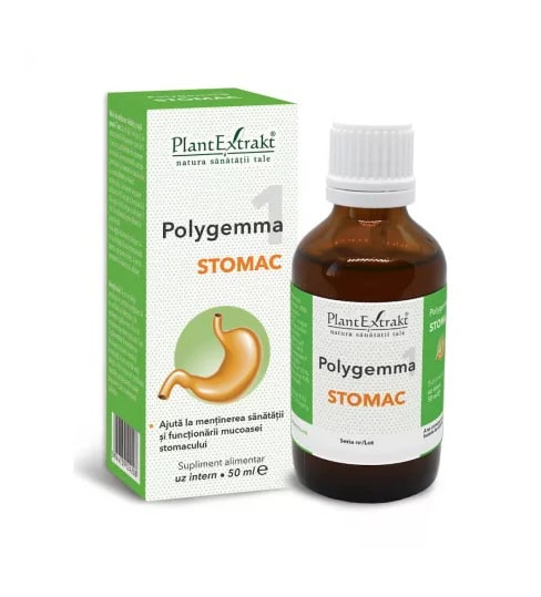 Polygemma 1 Stomac, 50 ml, Plant Extract Polygemma 1 Stomac, extract natural pentru sănătatea stomacului, 50 ml.