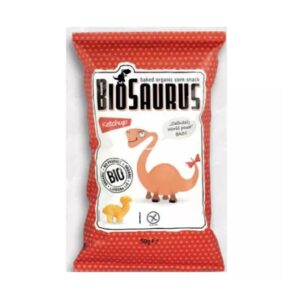 Pufuleti Bio din Porumb si Ketchup Fara Gluten Biosaurus, 50 g, Mc Lloyd's
