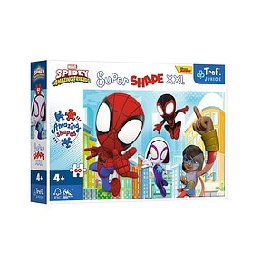 Joc de puzzle cu personaje Spidey pentru copii, 60 piese, dezvoltă abilități motorii și imaginația.