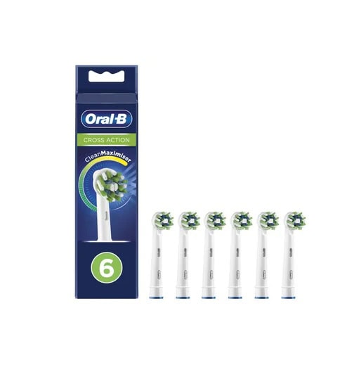 Periuțe de dinți electrice Oral-B Cross Action, pachet cu 6 bucăți, pentru o igienă orală eficientă.