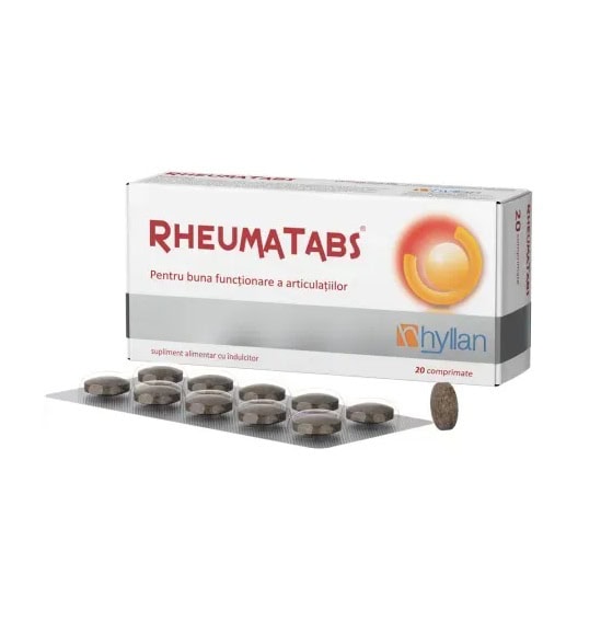 Tablete Rheumatabs pentru sănătatea articulațiilor, 20 comprimate Hyllan.