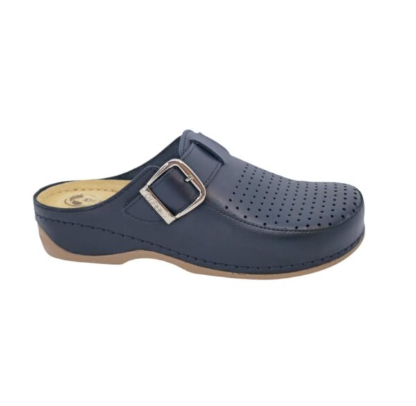Papuci dama Dr Feet bleumarin, numărul 41, pentru confort și stil.