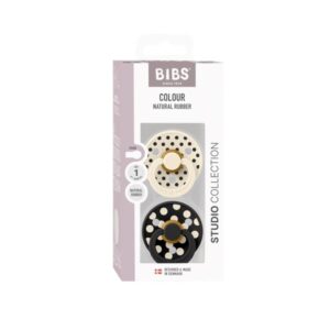 set-2-suzete-cu-tetina-rotunda-studio-colour-latex-0-luni-polka-dot-ivory-black-bibs-O43143-farmacia-morpheus Set 2 Suzete cu Tetina Rotunda Studio Colour Latex, +0 Luni, Polka Dot Ivory/Black, BIBS