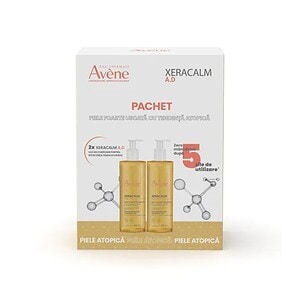 Ulei de curățare pentru pielea predispusă la dermatită atopică, XeraCalm AD, 2x400 ml.
