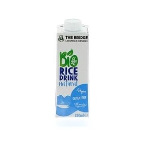 Bautură vegetală bio de orez, 250ml, The Bridge, alternativă vegană și fără gluten pentru lapte.