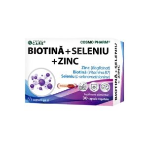 biotina-seleniu-zinc-30-capsule-vegetale-cosmopharm-O43422-farmacia-morpheus Biotina + Seleniu + Zinc, 30 Capsule Vegetale, Cosmopharm