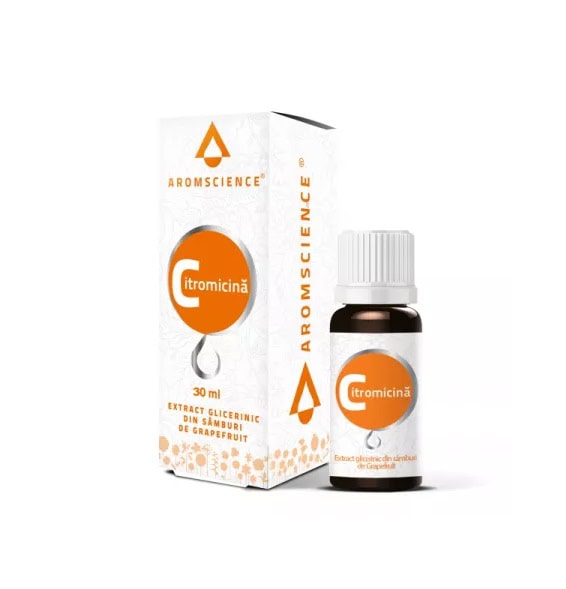 Flacon de citromicină Aromscience, extract de grapefruit, 10ml.
