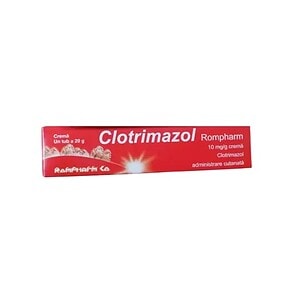 Spray cu Clotrimazol pentru tratament antifungic local.