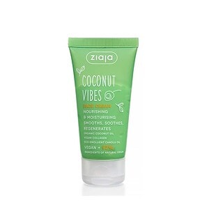 Crema cu cocos Ziaja Sun, SPF 50, hidratare și protecție solară pentru față.