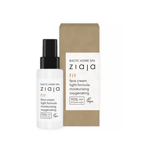 Crema de față Ziaja cu formulă ușoară, hidratantă și oxigenantă, ideală pentru pielea sensibilă și n.