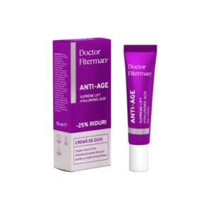 Anti-AGE cremă de ochi cu hyaluronic acid, hidratare și fermitate.