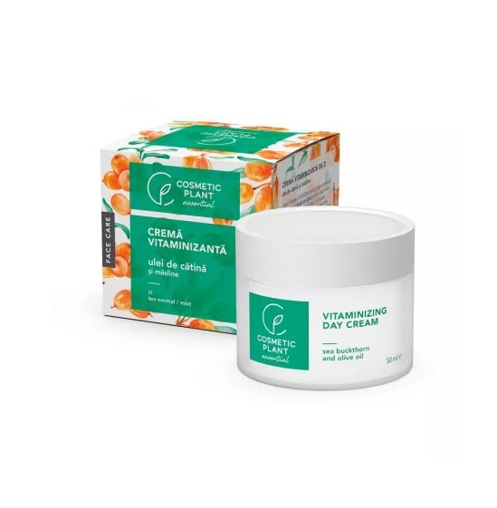 Crema de zi Vitaminizantă cu ulei de cătină și măsline, Cosmetic Plant.