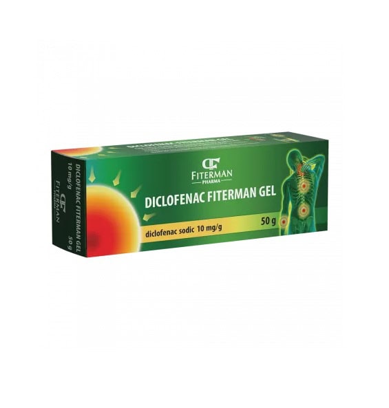 Diclofenac Fiterman Gel Diclofenac Fiterman Gel pentru dureri și inflamații, 50 g.
