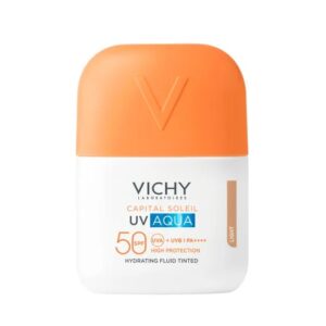 Fluid Hidratant Colorat cu Protectie Solara SPF 50 Nuanta Light Capital Soleil UV Aqua, 50 ml, Vichy