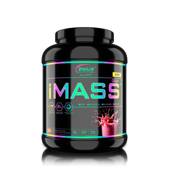 Gainer Fara Zahar cu Aroma de Cirese iMass, 2500 g, Genius Nutrition