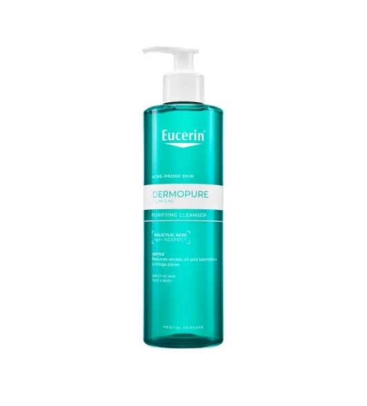 gel-de-curatare-purifiant-cu-acid-salicilic-dermo-pure-400-ml-eucerin-O43375-farmacia-morpheus Gel de Curatare Purifiant cu Acid Salicilic Dermo Pure, 400 ml, Eucerin